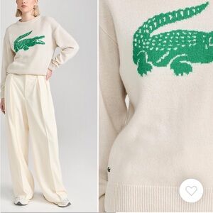 Lacoste x Bandier Cashmere Crewneck Sweater